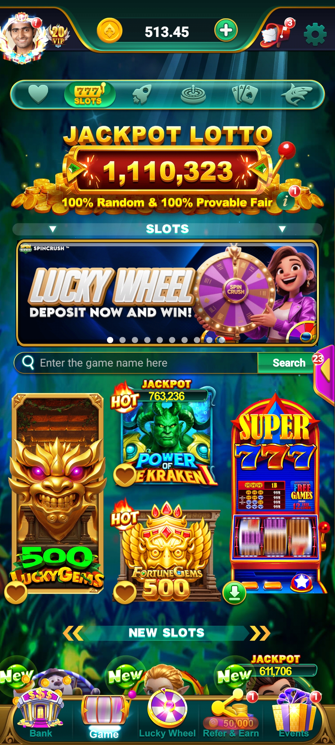 Spin Crush reward screen